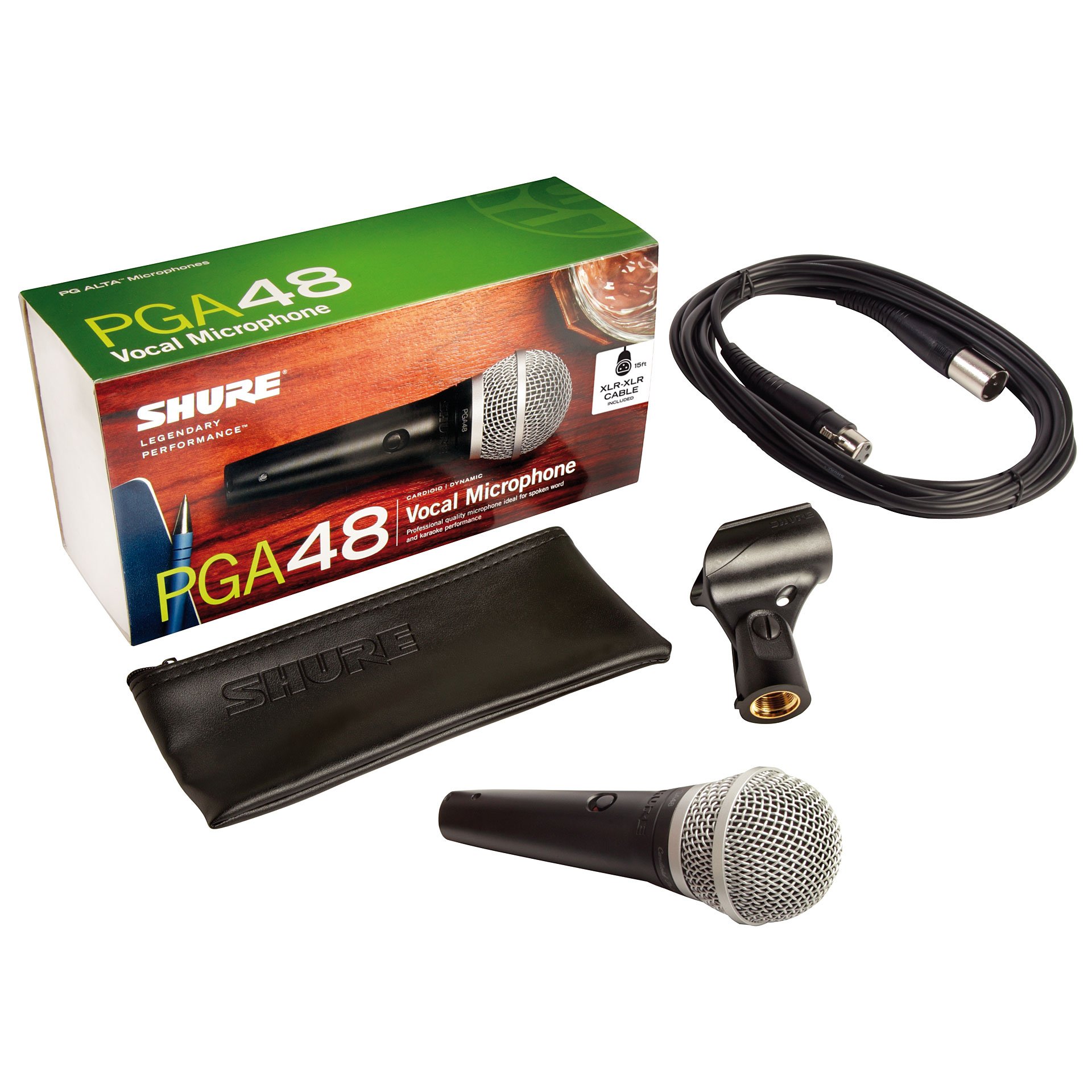 Shure PG48 handheld dynamic mic (includes XLR-XLR cable) : Amazon